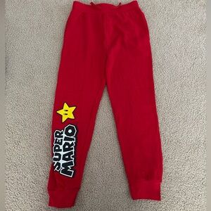 Super Mario Boys Blue Mario 2 Pocket Elastic Waist Jogger Sweats Pants
